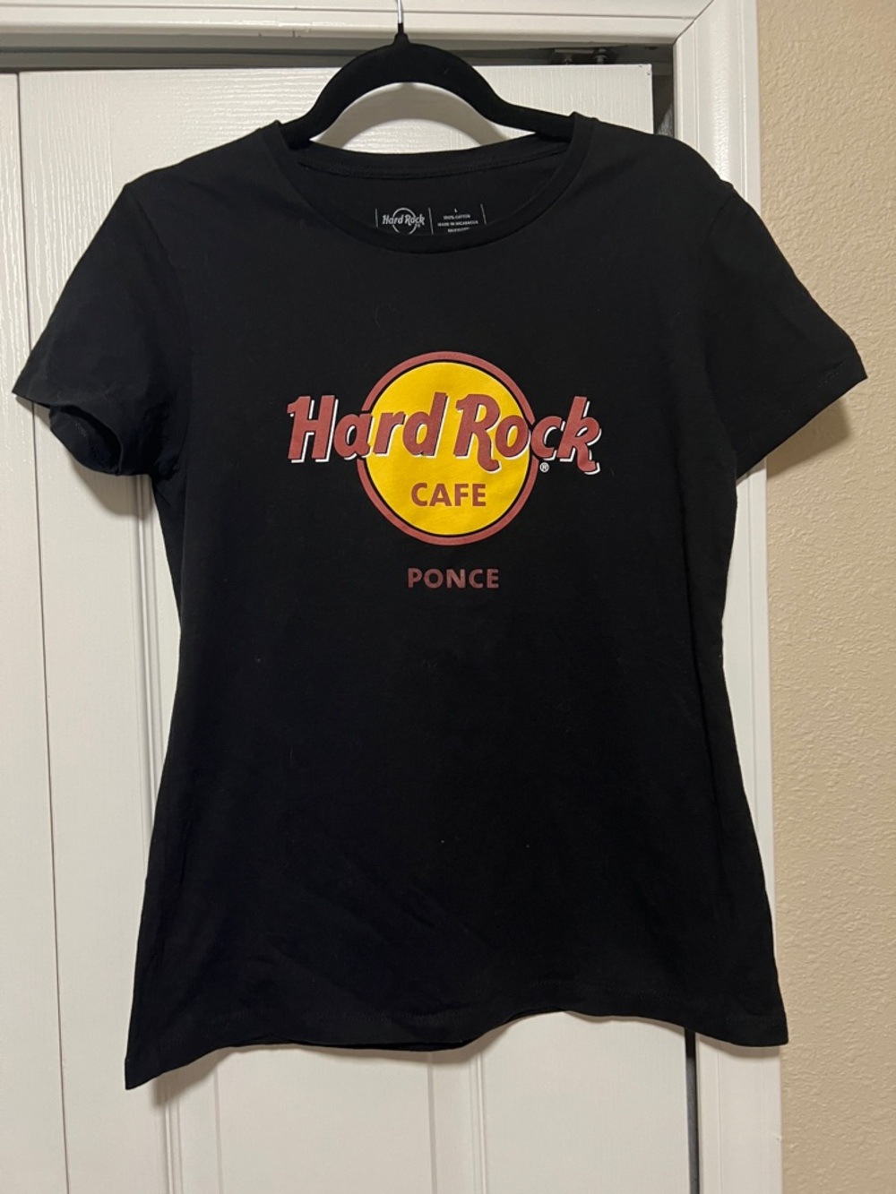 Hard Rock Cafe Ponce Logo Black women mini Tee
